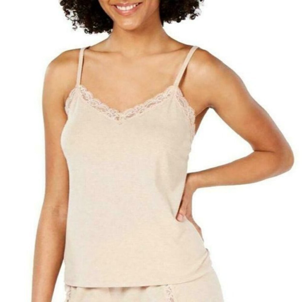INC Large Lace-Trim Sparkle Cami Sleep Top 491